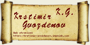 Krstimir Gvozdenov vizit kartica